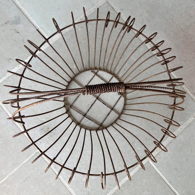 Circa 1980 Nicely-Sized Victorian-Style Steel Wirework Planter Basket & Forged Steel Stand – 2 Pieces For Sale - Image 13 of 18