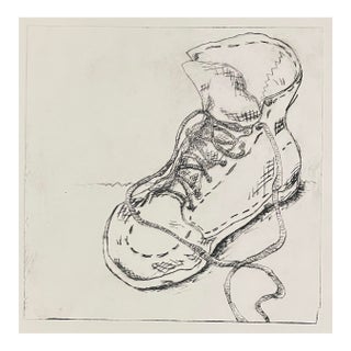 1980s Etching of a Shoe For Sale