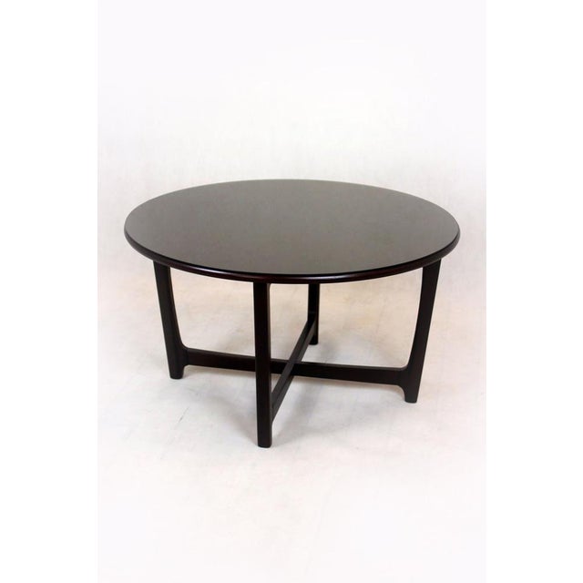 Round Wooden Coffee Table, Czechoslovakia, 1970s For Sale - Image 16 of 16