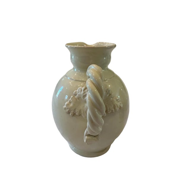 Vintage Italian Ceramic Pitcher With Grape Design For Sale - Image 4 of 8