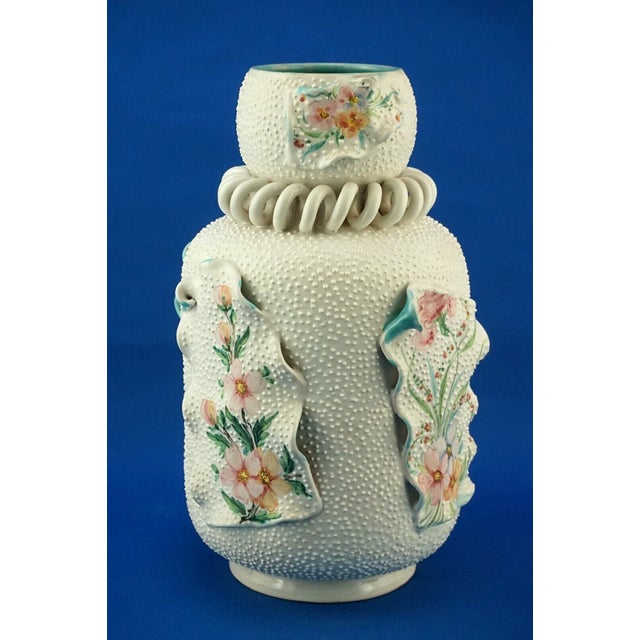 Ceramic Large Vintage Ceramic Vase with Bas-Reliefs by Serafino Volpi for Sambuco Deruta, 1960s For Sale - Image 7 of 18