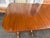 Vintage Georgian Regency Style Banded Mahogany Pedestal Extension Dining Table With Leaves For Sale - Image 9 of 18