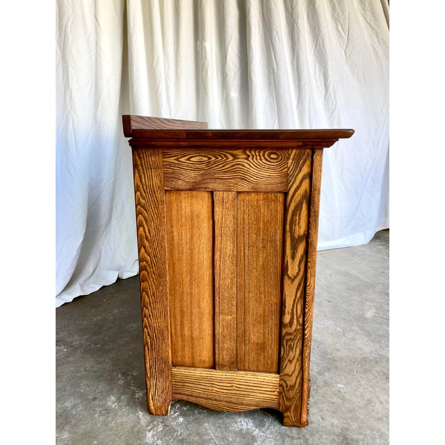 Victorian Antique Victorian Solid Tiger Oak Chest of Drawers For Sale - Image 3 of 11