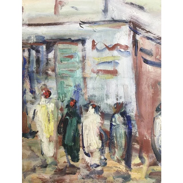 André Pettineroli, Ville orientale animée, Oil and Gouache on Cardboard, Framed For Sale - Image 4 of 7