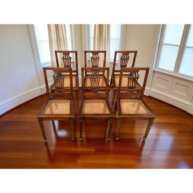 Louis XVI Walnut Chairs, Set of 6 For Sale - Image 6 of 12