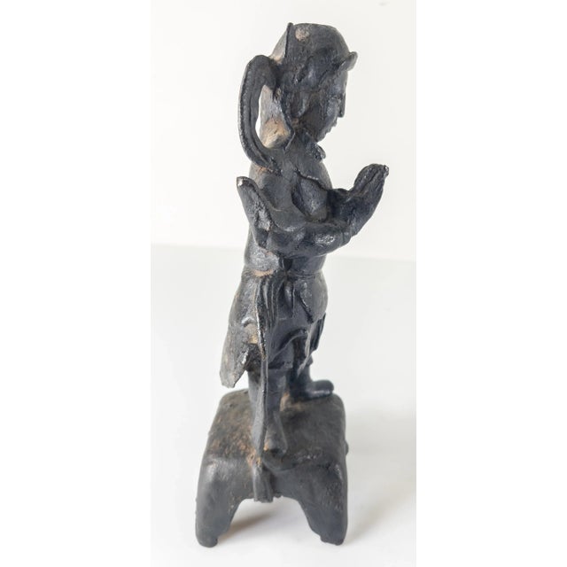 Early Chinese Tang or Wei Style Bronze Standing Figure For Sale In New York - Image 6 of 12