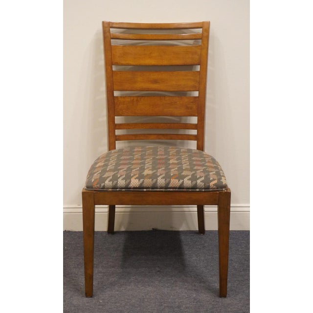 Set of 4 Thomasville Modern Theory Collection Retro Walnut Dining Chairs 46621-821 For Sale - Image 9 of 13