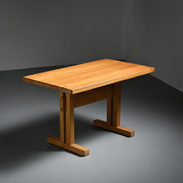 Elm Dining Table by Charlotte Perriand for Les Arcs, France, 1970s For Sale - Image 13 of 13