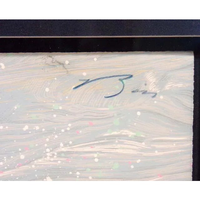 Impressionist Earl Biss "Mountain Crows" Limited Edition Serigraph Framed on Paper Hand Signed For Sale - Image 3 of 5