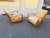 Armchairs in Wood and Yellow Fabric from Paolo Buffa, 1940s, Set of 2, in Restored conditions. Designed 1920 to 1949 This...
