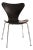 Model 3107 Black Chair by Arne Jacobsen for Fritz Hansen, 1960s For Sale