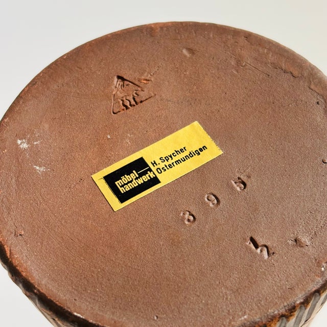 Mid Century Carved German Pottery Vase - H. Spycher Ostermundigen For Sale - Image 10 of 10