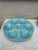 French aqua turquoise Majolica oyster plate signed Sarreguemines Majolica, circa 1870. 6 shells and space for the lemon on...