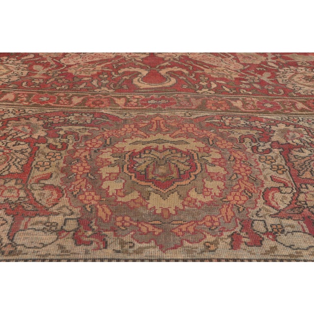 Late 19th Century Late 19th Century Indian Agra Rug, 12'04 X 15'10 For Sale - Image 5 of 10
