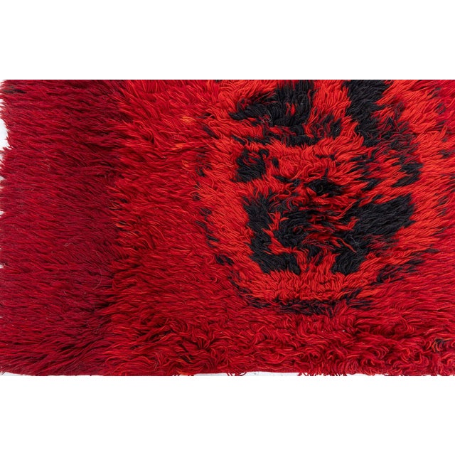 Textile Swedish Rya Rug by Irja Mikkola Doris Leslie Blau Collection For Sale - Image 7 of 10