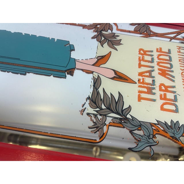 Art Deco Style Advertising Mirror, 1950s For Sale - Image 9 of 15