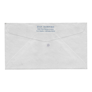 1974 Actress Joan Crawford Personal Envelope for Framing