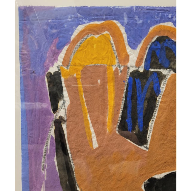 Jorge Vidal, Grupo Simanca Composition, 20th Century, Mixed Media, Framed For Sale - Image 9 of 15