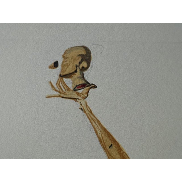 Modern Salvador Dali, Bertrand de Horn, Woodcut For Sale - Image 3 of 6