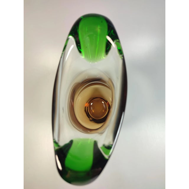 1970s Art Deco Vase by Ladislav Paleček for Škrdlovice Glassworks, 1970s For Sale - Image 5 of 8