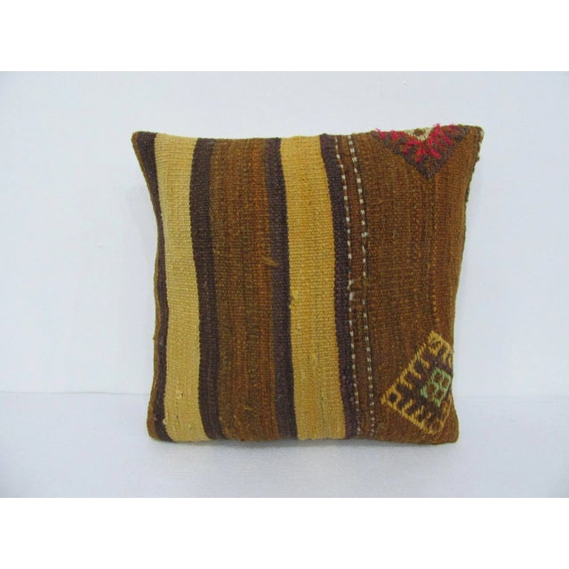 Decorative Striped Kilim Pillow Cover For Sale - Image 4 of 4