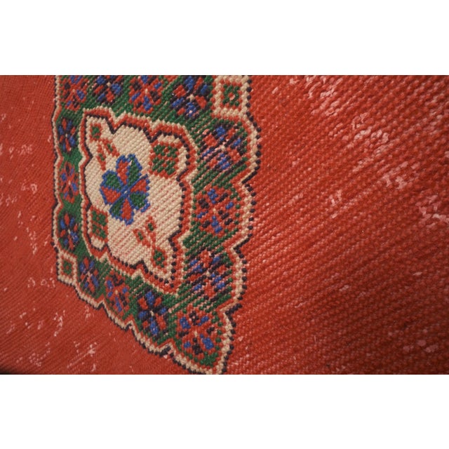 Ruby Red 1960s Mid 20th Century Vintage Turkish Stair Runner 2'12'' X 21'8'' For Sale - Image 8 of 13