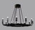 LIKE NEW - Large, iron 12-light chandelier. Solid iron Electrified for store use, not UL listed. SKU: LUC 820.00...
