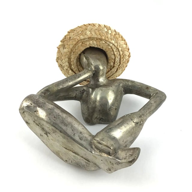 “Man in Mid Air” Modern Metal Artisanal Sculpture For Sale - Image 11 of 12