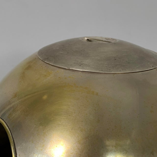 1930s Italian Art Deco Brass Bottle Holder, 1930s For Sale - Image 5 of 15