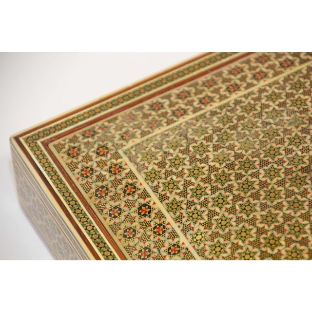 Wood Moorish Micro Mosaic Jewelry Box by Rajhastani, India, 1950 For Sale - Image 7 of 16