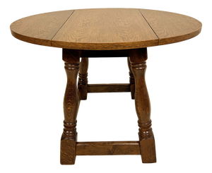 Brutalist Style Drop-Leaf Coffee or Side Table in Oak, 1950s