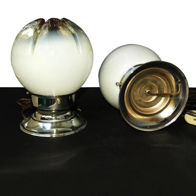 Chromed Metal & Glass Table Lamp by Toni Zuccheri for VeArt, 1970s, in Good conditions. Designed 1970 to 1979 European...