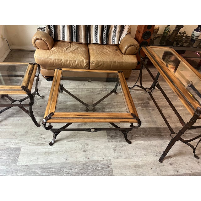 1990s Jacques Adnet for Hermès-Style Equestrian Campaign Coffee Table For Sale - Image 5 of 7
