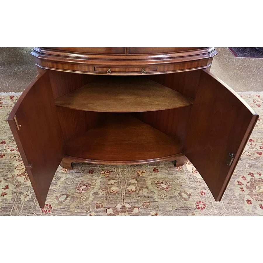 1990s English Bevan Funnell Reprodux Mahogany Chippendale Corner