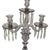 American Antique Heisey Glass Puritan 3-Light Candelabra #300 Complete Prisms Sun Purple Tint c.1904-1915 For Sale - Image 3 of 9