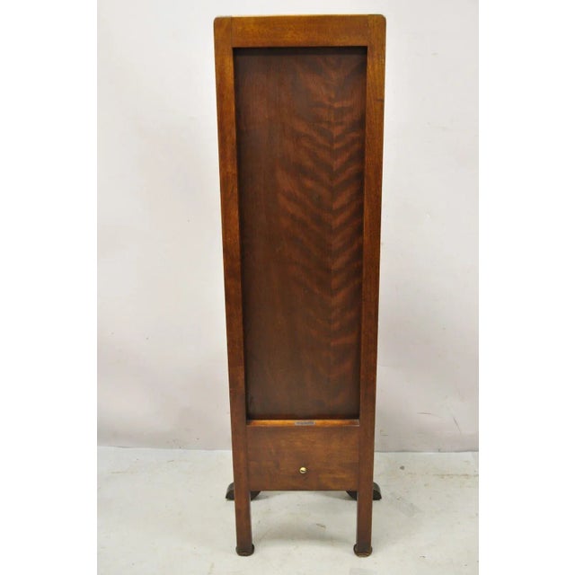 Early 1900s Hamilton Mfg Co High Back Adjustable Height Mahogany Architect Piano Stool For Sale - Image 9 of 13