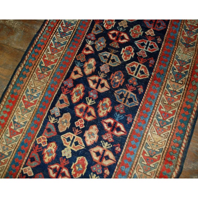 Tribal 1880s Handmade Antique Caucasian Gendje Rug For Sale - Image 3 of 4
