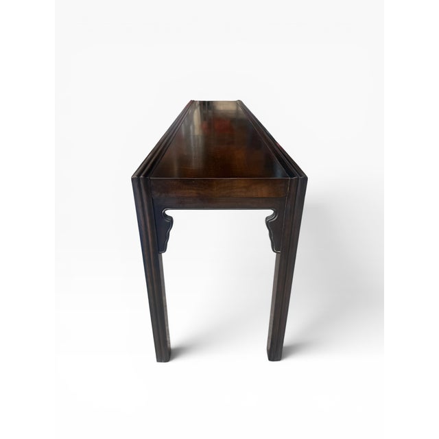 John Widdicomb John Widdicomb Mahogany Chinoiserie Console Table For Sale - Image 4 of 10