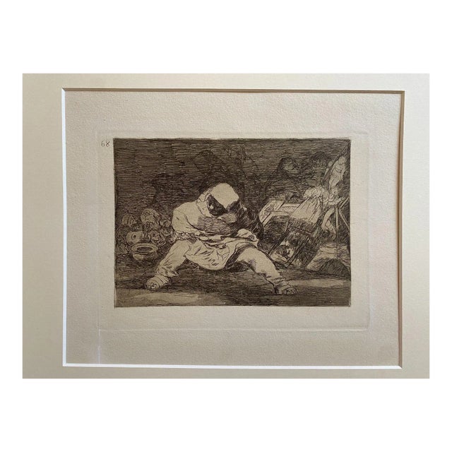Francisco Goya, Que Locura, Etching, 1863 For Sale