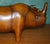 2000 - 2009 Omersa Brown Leather Rhinoceros Ottoman in the style of Liberty London For Sale - Image 5 of 13