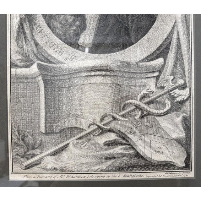 18th Century 1741 Engraving of Sr. William Wyndham Bar by Jacobus Houbraken For Sale - Image 5 of 8