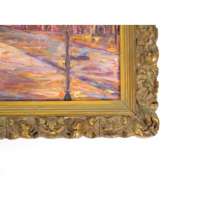 Late 19th century wood framed oil on canvas decorative hanging wall painting. the painting is in good condition. Minor...