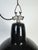 Mid-Century Modern Industrial Black Enamel Factory Lamp with Cast Iron Top, 1950s For Sale - Image 3 of 16