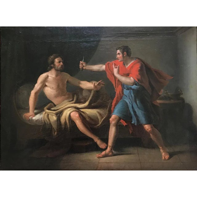 Muzio Scevola and Porsenna - Original Oil on Canvas by Gaspare Landi - Late 1700 Late 18th Century For Sale - Image 3 of 4