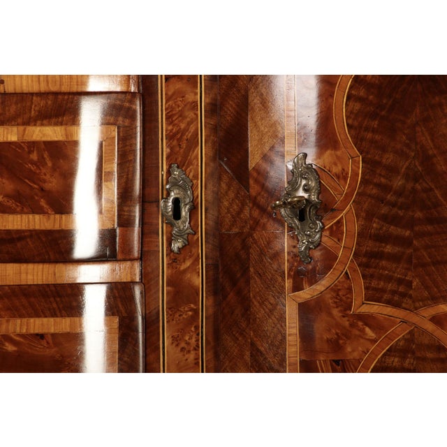 18th Century Baroque Secretary Walnut Veneer Vienna Austria, 1710s For Sale - Image 13 of 18