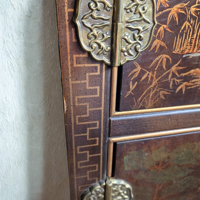 Vintage Henredon Folio 10 Chinoiserie Entertainment Storage Armoire 72" For Sale - Image 18 of 18