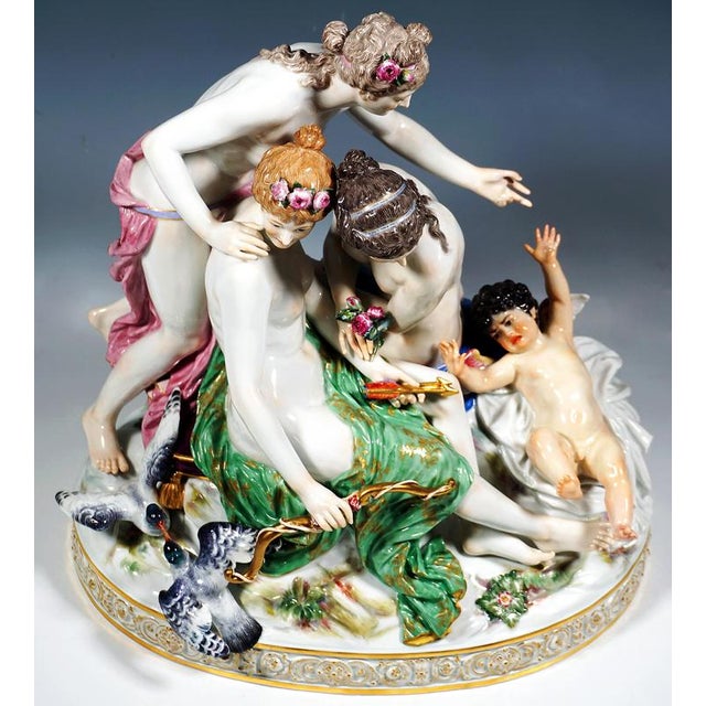 Large Allegorical Group by E. Andresen for Meissen, 1890 For Sale - Image 5 of 13