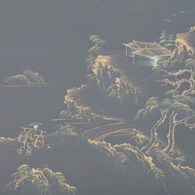 Custom Black Lacquer Chinoiserie Console Table For Sale In San Francisco - Image 6 of 8