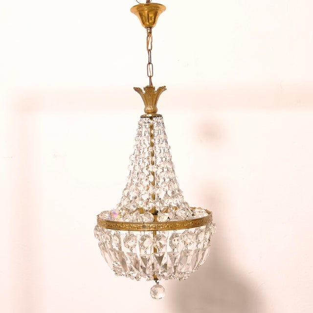 Early 20th Century Empire Crystal Hot Air Balloon Chandelier, 1890s For Sale - Image 15 of 15