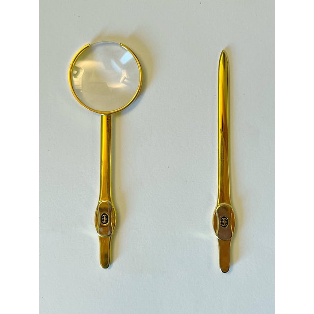 Contemporary Gucci Set of Magnifying Glass and Letter Opener - Set of 2 For Sale - Image 3 of 7